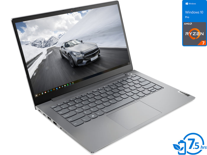 Lenovo thinkBook 14 G3 Laptop, 14" FHD Display, AMD Ryzen 7 5700U Upto 4.3GHz, 24GB RAM, 512GB NVMe SSD, Vega 8, HDMI, DIsplayPort via USB-C, Card Reader, Wi-Fi, Bluetooth, Windows 10 Pro (21A2009DUS)