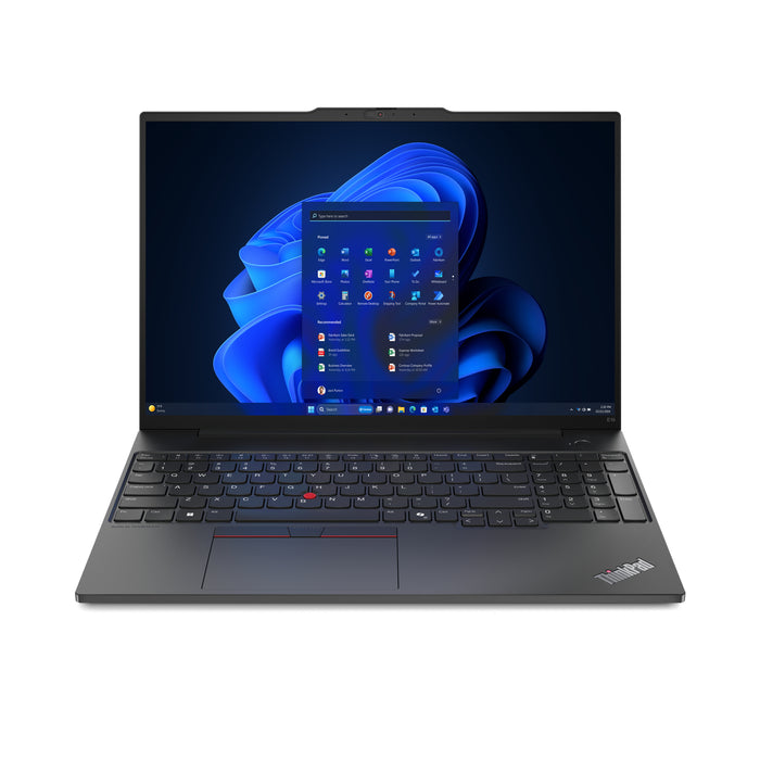 Lenovo ThinkPad E16 G2 Laptop, 16" FHD+ Display, Intel Core Ultra 7 155U Upto 4.8GHz, 16GB RAM, 512GB SSD, Backlit keys, Fingerprint Reader, Windows 11 Pro (21MAS0NP00)